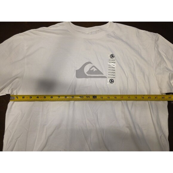 New Quiksilver Mens XL Comp Logo SS T-Shirt White NWT - Picture 5 of 5